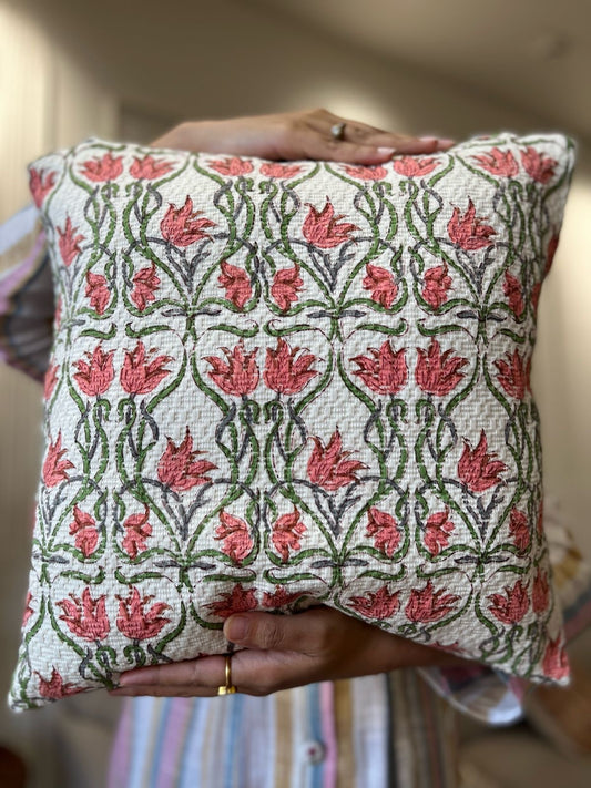 Lotus Jacquard Cushion Cover