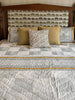 Grey Checkered Handblock Printed Bedding Set