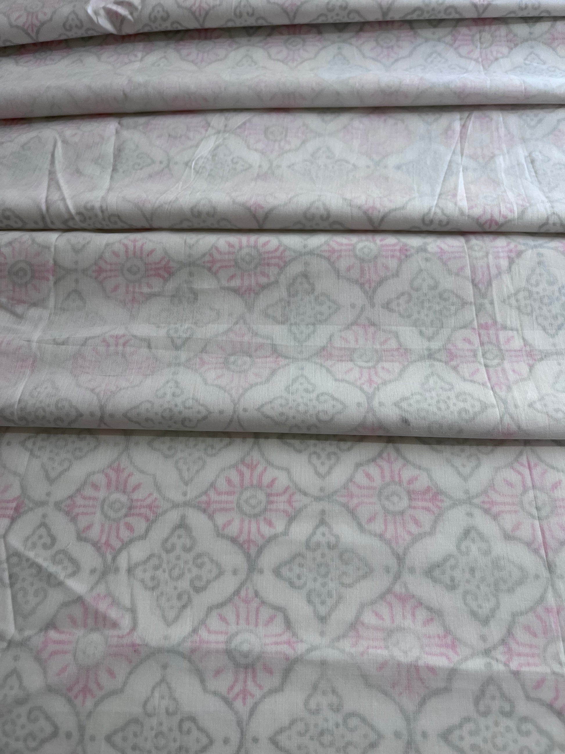 3-Layer Pink Jaal Mulmul Dohar (Double)