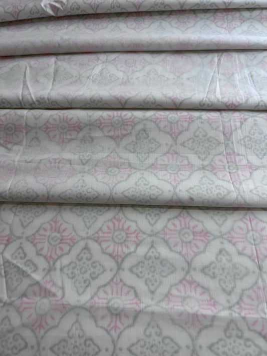 3-Layer Pink Jaal Mulmul Dohar (Double)