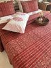 Maroon Ajrakh Cotton Quilted Bedspread