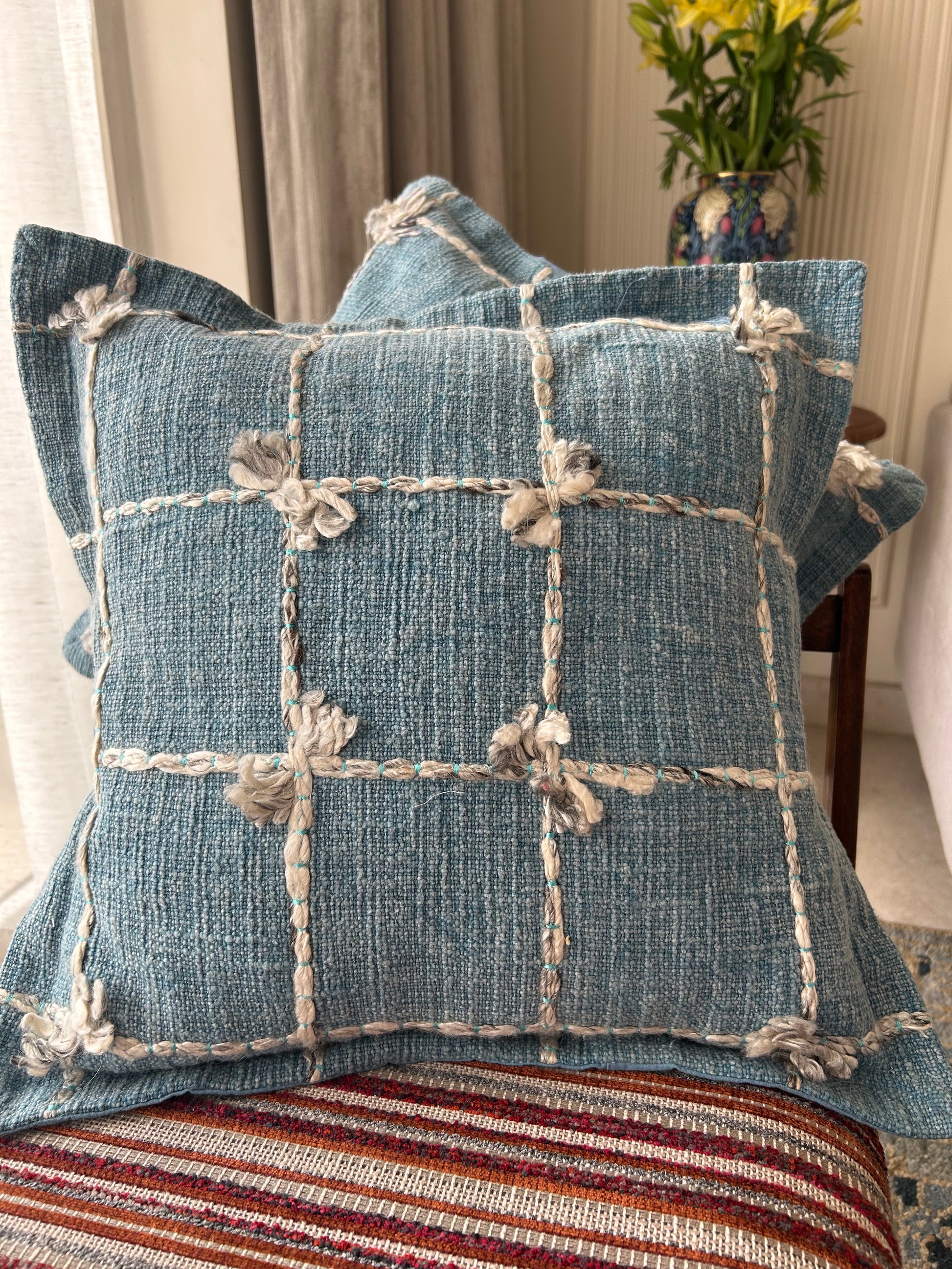 Hand Knotted Cushion Cover