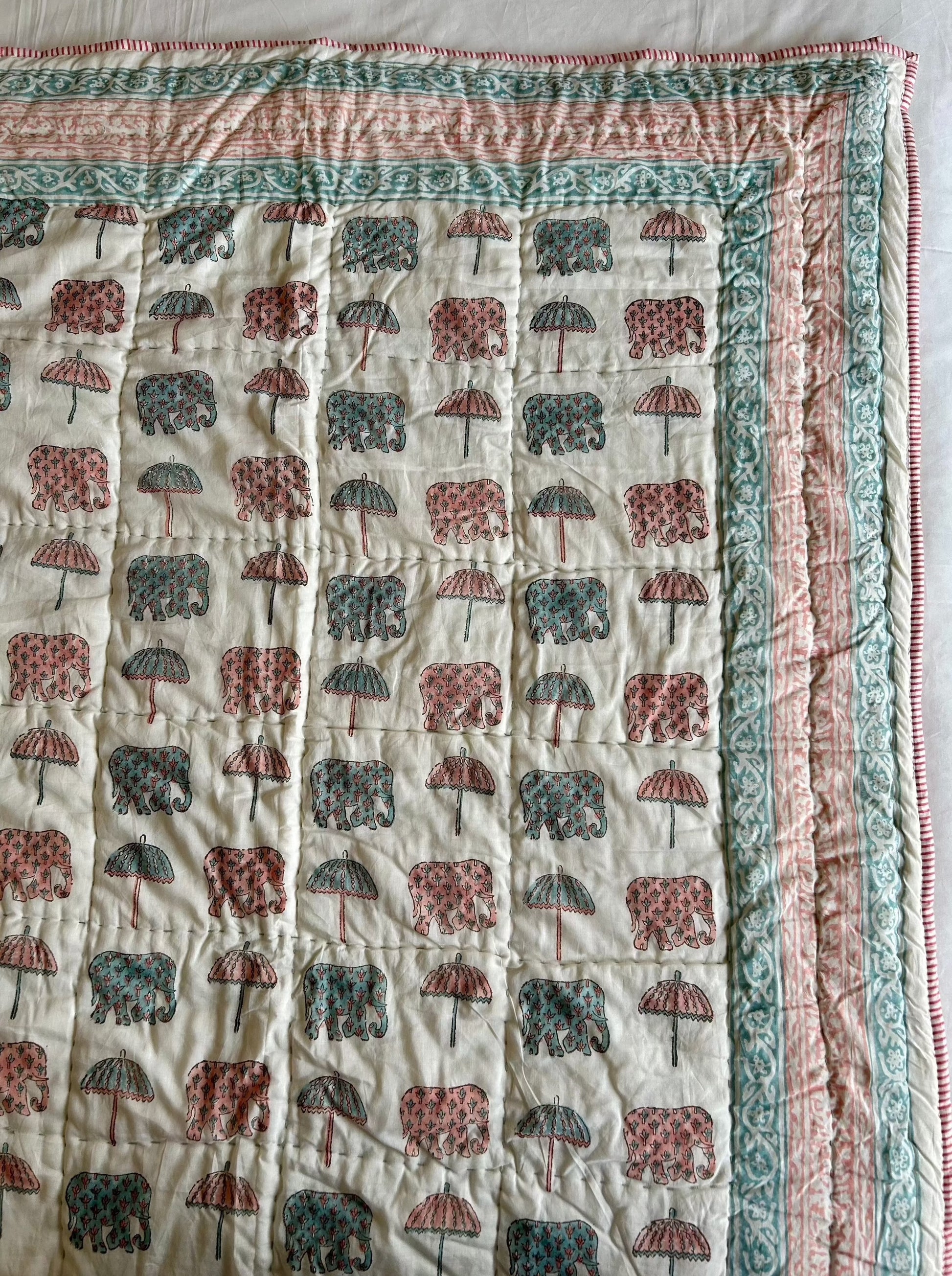 Alwar Haathi Reversible Cotton Quilt