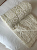 Light green patterned reversible cotton quilt