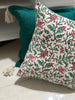 Pink Lily Jacquard Cushion Cover