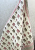 Baby Elephant Umbrella Hand Block Printed Cotton Baby Quilt