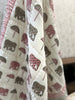 Baby Elephant Umbrella Hand Block Printed Cotton Baby Quilt