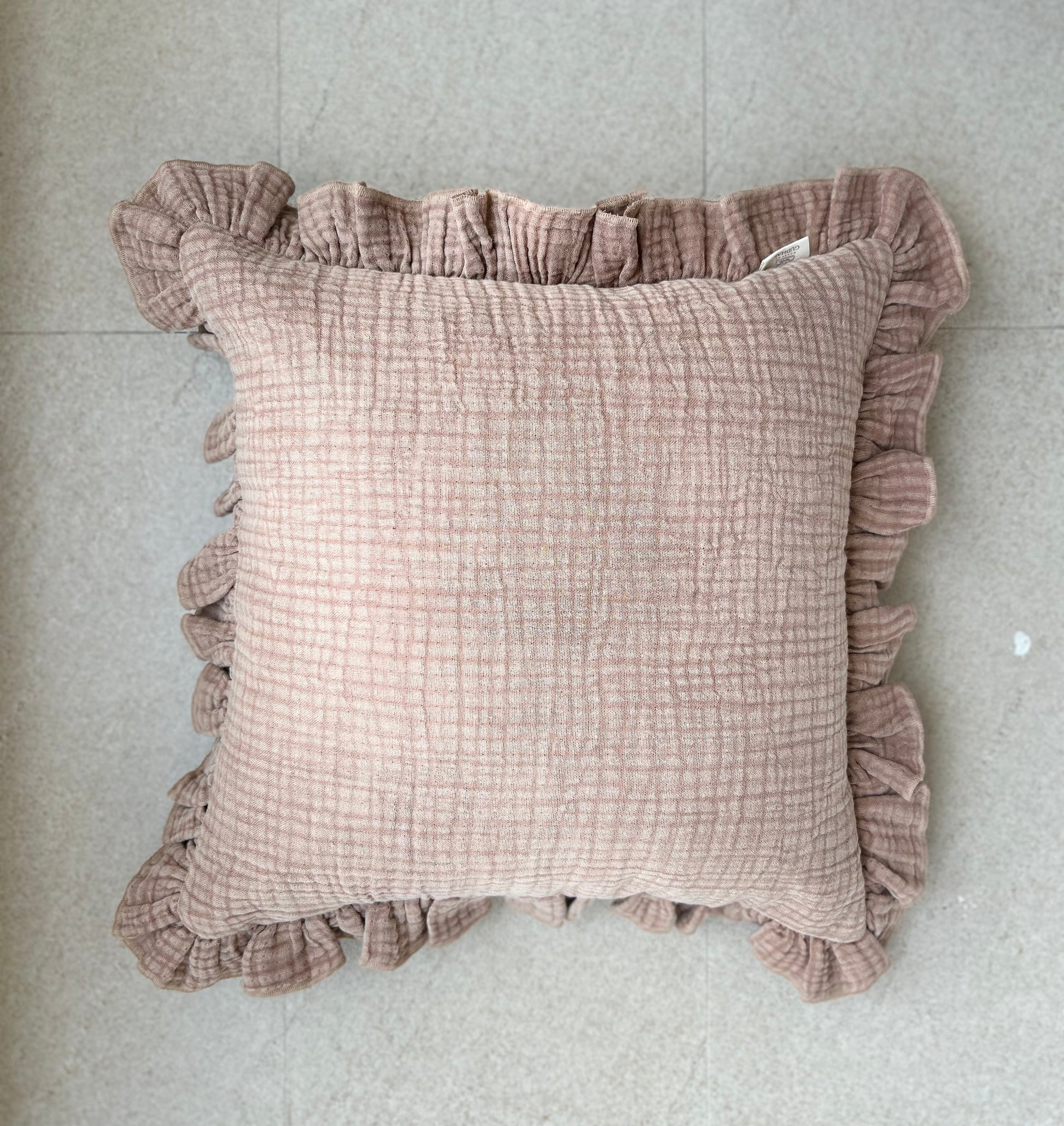 Ruffled Walnut Cushion