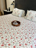 Red Jaal Handblock Printed Bedsheet